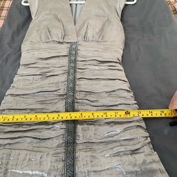 Full length silver Nicole Miller gown - Picture 8 of 10